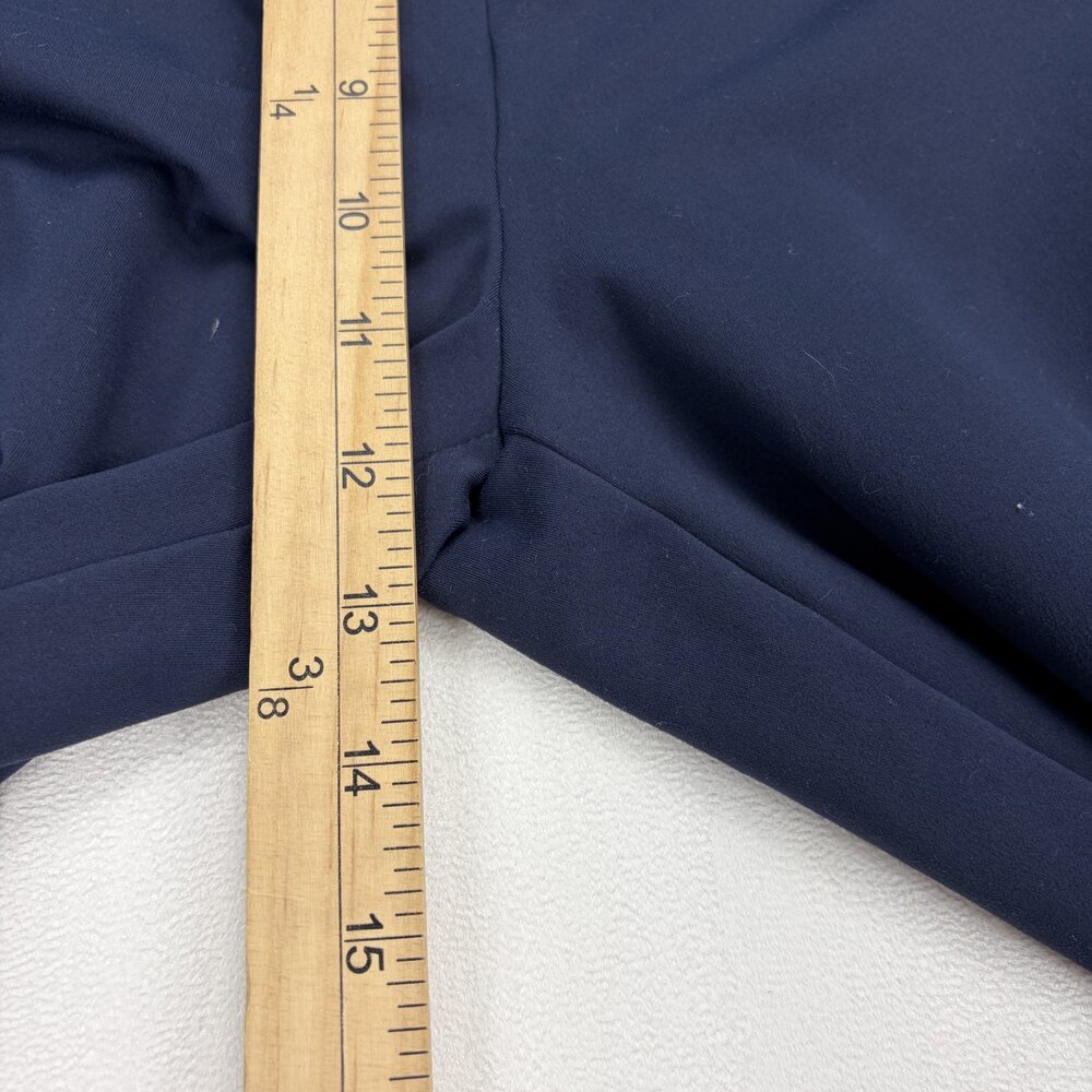 Halara Navy Wide-Leg Button-Front Trousers Size L - Picture 7 of 8